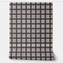 Indischer Gingham - Beruhigendes Dunkelbraun Tapete