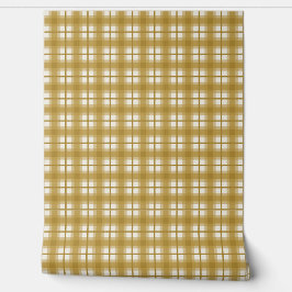 Indischer Gingham - Honig Ochre Tapete