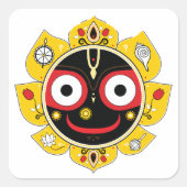Indischer Gott des Universums Quadratischer Aufkleber (Vorderseite)