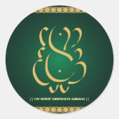 Indischer Gott Ganesha - Aufkleber (Vorderseite)