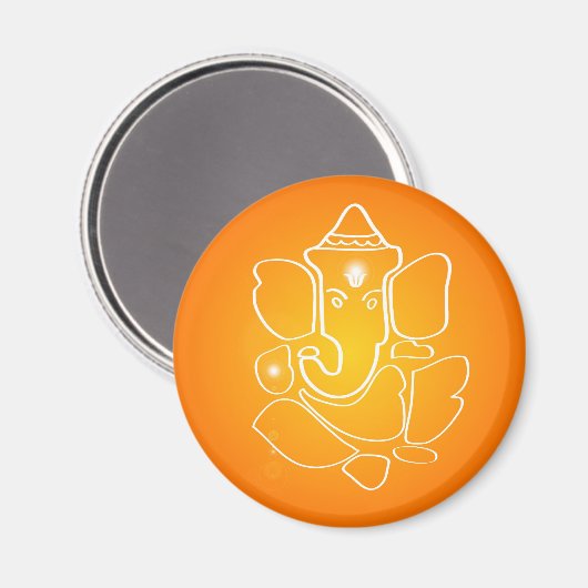 Indischer Gott Ganesha - Magnet (Vorderseite/Rückseite)