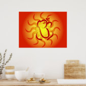 Indischer Gott Ganesha - Poster (Küche)