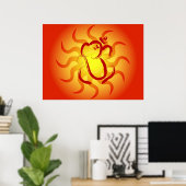 Indischer Gott Ganesha - Poster (Heimbüro)