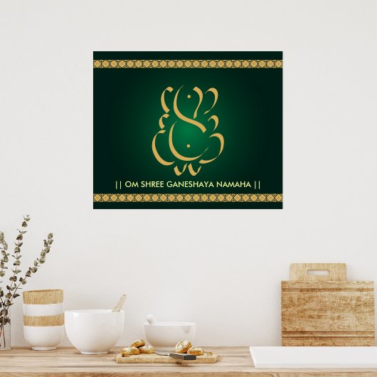 Indischer Gott Ganesha - Poster (Küche)