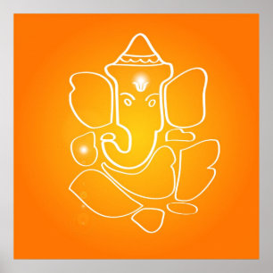 Indischer Gott Ganesha - Poster