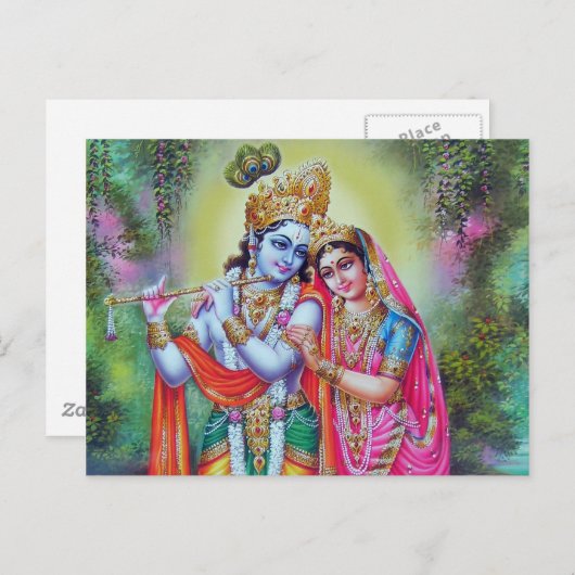 indischer Gott Postkarte (Vorne/Hinten)