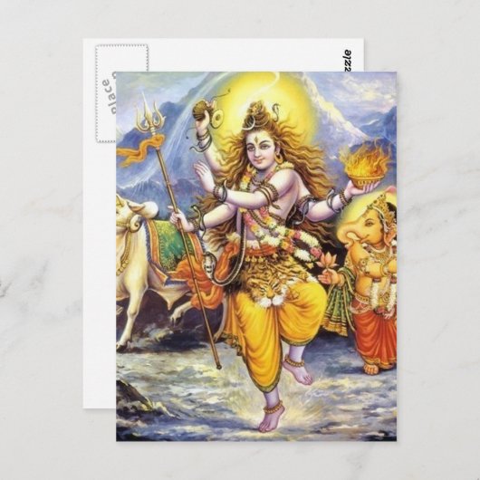 indischer Gott Postkarte (Vorne/Hinten)