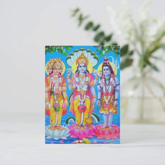 indischer Gott Postkarte (Stehend Vorderseite)