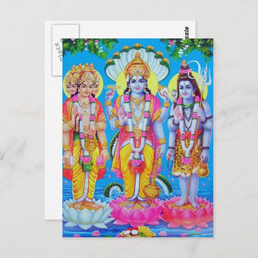 indischer Gott Postkarte (Vorne/Hinten)