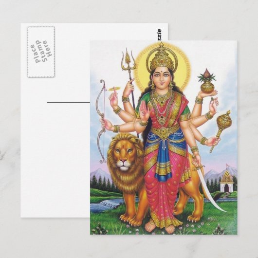 indischer Gott Postkarte (Vorne/Hinten)