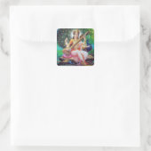 indischer Gott Quadratischer Aufkleber (Tasche)