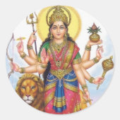 indischer Gott Runder Aufkleber (Vorderseite)