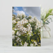 Indischer Hagedorn Blüten Einladung (Stehend Vorderseite)