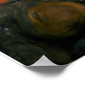 Indischer Head Gold $5 Halbes Eagle Öl auf Gesso Poster (Ecke)