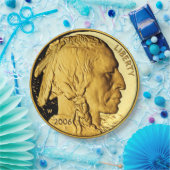 Indischer Head Gold Coin Pappteller (Party)