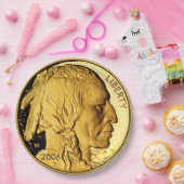 Indischer Head Gold Coin Pappteller (Party)