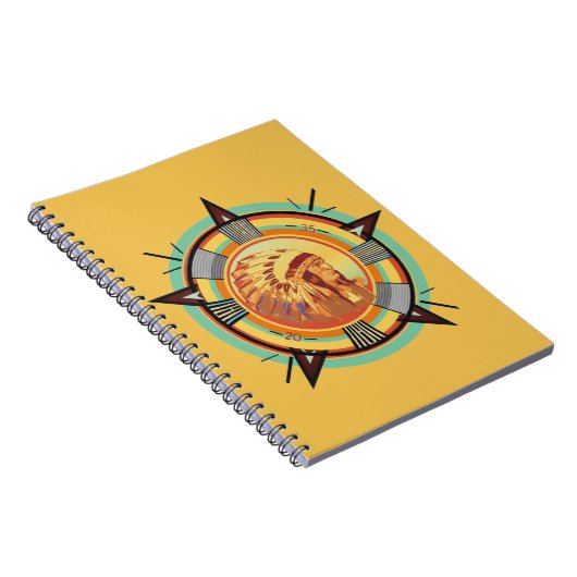 Indischer Head Test Muster Notebook Notizblock (Rechte Seite)