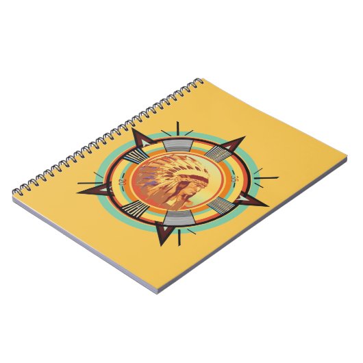 Indischer Head Test Muster Notebook Notizblock (Linke Seite)