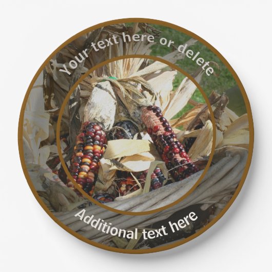 Indischer Herbst Herbst Personalisiertes Party Pappteller (Vorderseite)