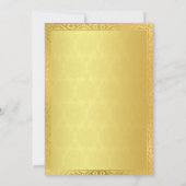 Indischer Hochzeitroter und Vintager Bogen Einladung (Rückseite)