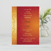 Indischer Hochzeitsmaroon und Goldeinladung Einladung (Stehend Vorderseite)