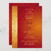 Indischer Hochzeitsmaroon und Goldeinladung Einladung (Vorne/Hinten)