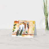 Indischer Hochzeitspfau Jaipur Palast Empfang Einladung (Rückseite)