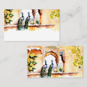 Indischer Hochzeitspfau Jaipur Palast Empfang Platzkarte (Vorne/Hinten)