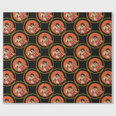 Indischer Hochzeitstag Niedlicher Brautbräutigkeit Geschenkpapier (Flach)