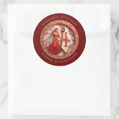 Indischer Hochzeitsticker Runder Aufkleber (Tasche)