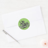 Indischer Horseback-Sticker Runder Aufkleber (Umschlag)