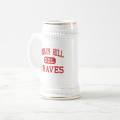 Indischer Hügel - Braves - hoch - Cincinnati Ohio Bierglas (Vorderseite Links)