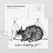 Indischer Igel Gene Postcard Postkarte (Vorne/Hinten)