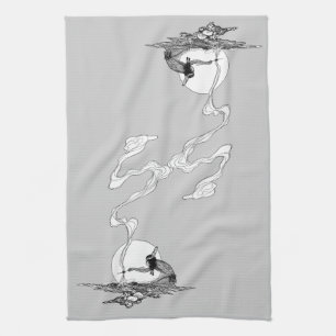 Indischer in seiner Einsamkeit von NC Wyeth Vintag Geschirrtuch