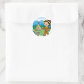 Indischer Junge Runder Aufkleber (Tasche)