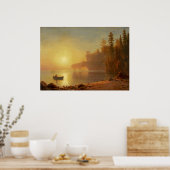 Indischer Kanu von Albert Bierstadt Poster (Küche)