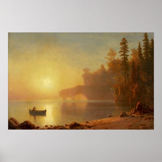 Indischer Kanu von Albert Bierstadt Poster (Vorne)