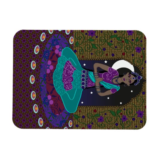 Indischer Klassiktänzer Magnet (Horizontal)