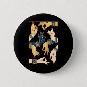Indischer klassischer Tanz Mudras Bharatanatyam Sp Button