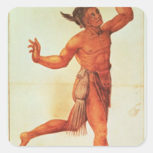 Indischer Konjuror Quadratischer Aufkleber