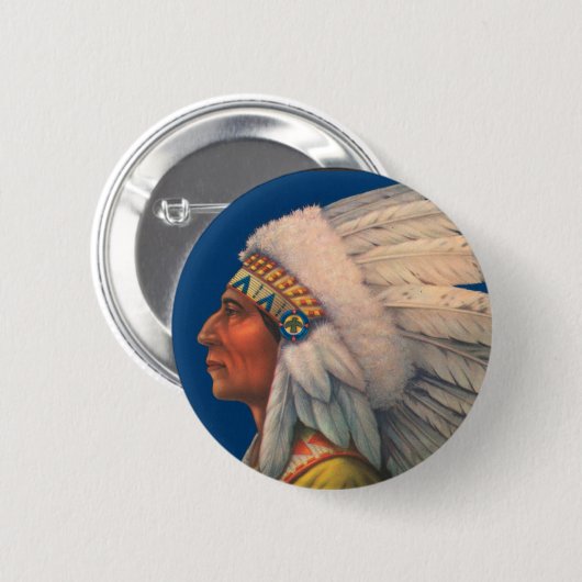 Indischer Kopf Button (Vorne & Hinten)