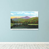 Indischer Kopf und Shadow Lake View Leinwanddruck (Insitu (Holzboden))