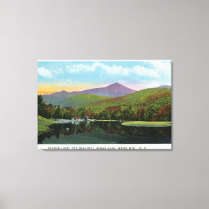 Indischer Kopf und Shadow Lake View Leinwanddruck