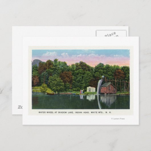 Indischer Kopfblick des Shadow Lake Water Wheels Postkarte (Vorne/Hinten)