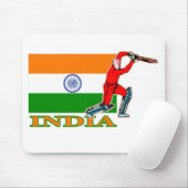 Indischer Kricket-Spieler Mousepad (Mit Mouse)