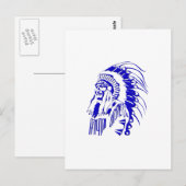 Indischer Krieger #4 Postkarte (Vorne/Hinten)