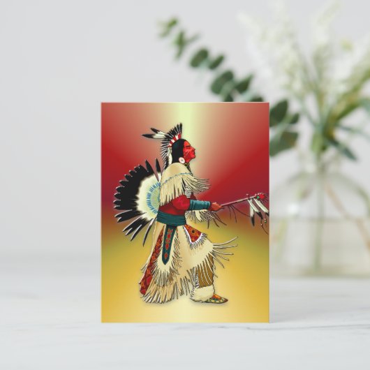 Indischer Krieger #5 Postkarte (Stehend Vorderseite)
