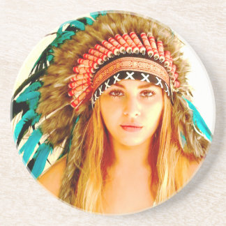 Indischer Krieger Getränkeuntersetzer