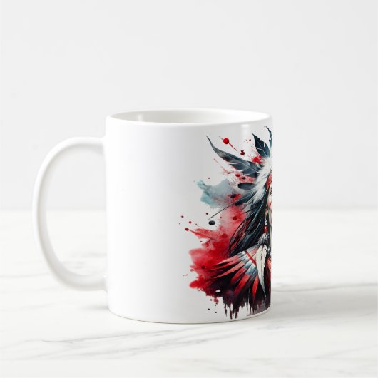 Indischer Krieger Kaffeetasse (Links)