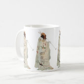 Indischer Krieger mit Pipe Portrait von Karl Bodme Kaffeetasse (Vorderseite Links)